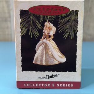 Hallmark Keepsake Ornament Holiday Barbie Collector Series Handcrafted Date 1994